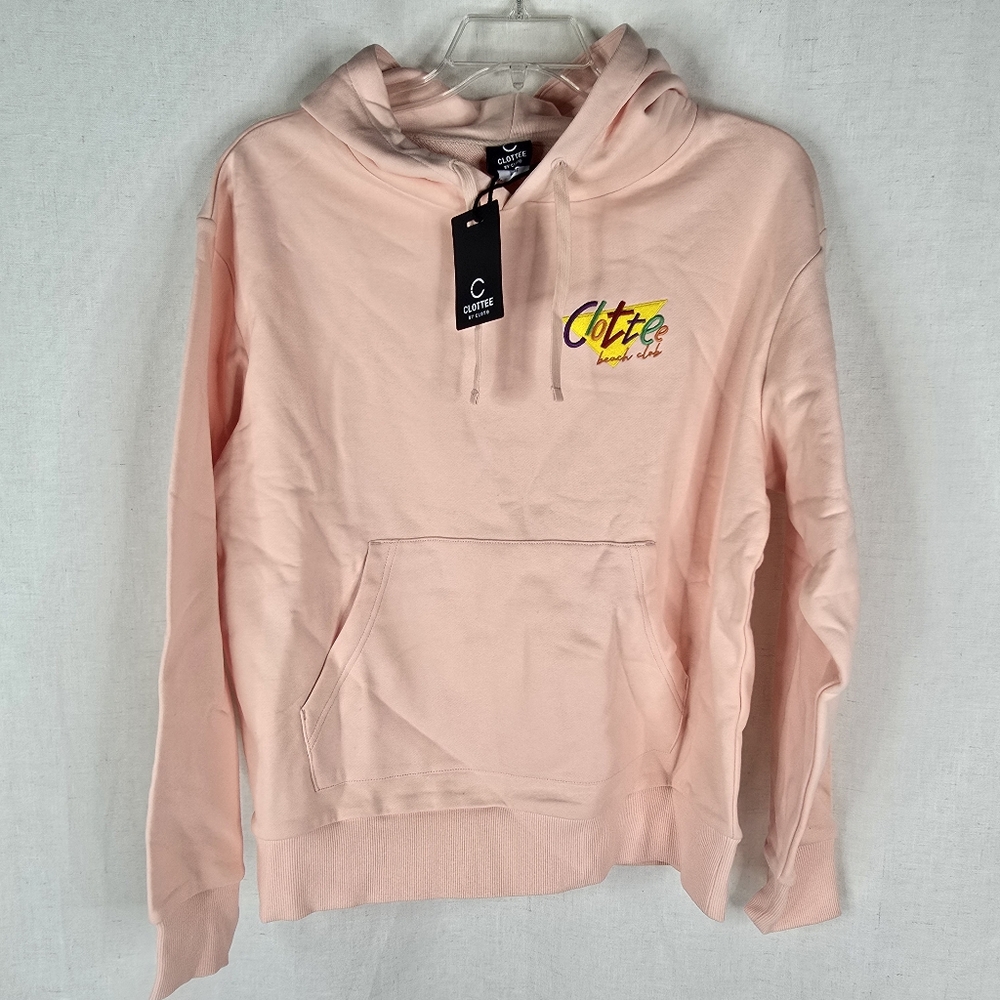 Clottee By Clot Mens Large Beach Club Peach Orange Hoodie